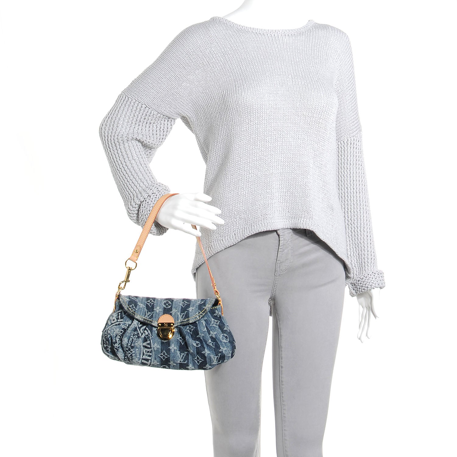 Louis Vuitton Denim Raye Mini Pleaty 2 of 7