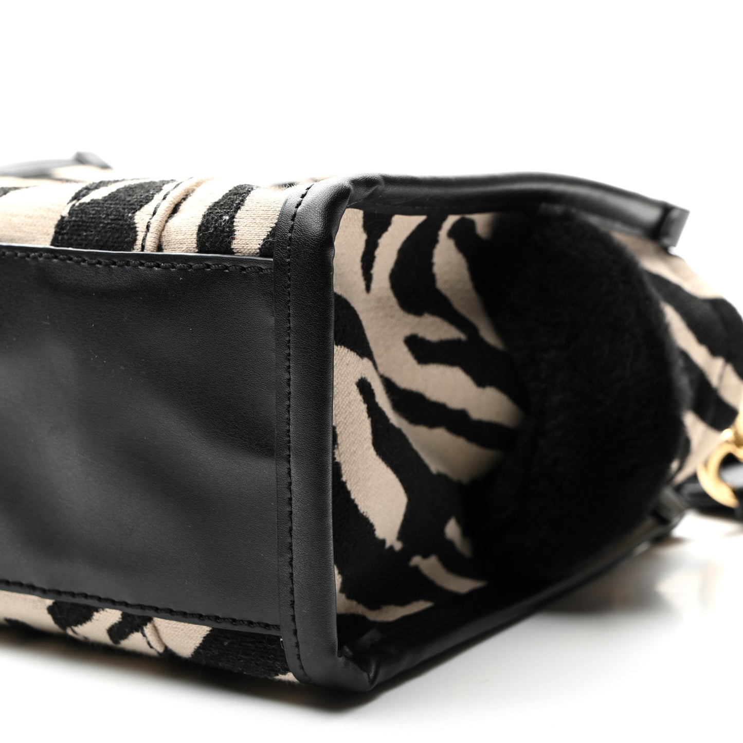 Cotton Canvas Zebra Tiger Print Mini The Traveler Tote Bag