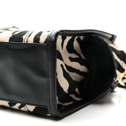 Marc Jacobs Cotton Canvas Zebra Tiger Print Mini The Traveler Tote Bag 10 of 11