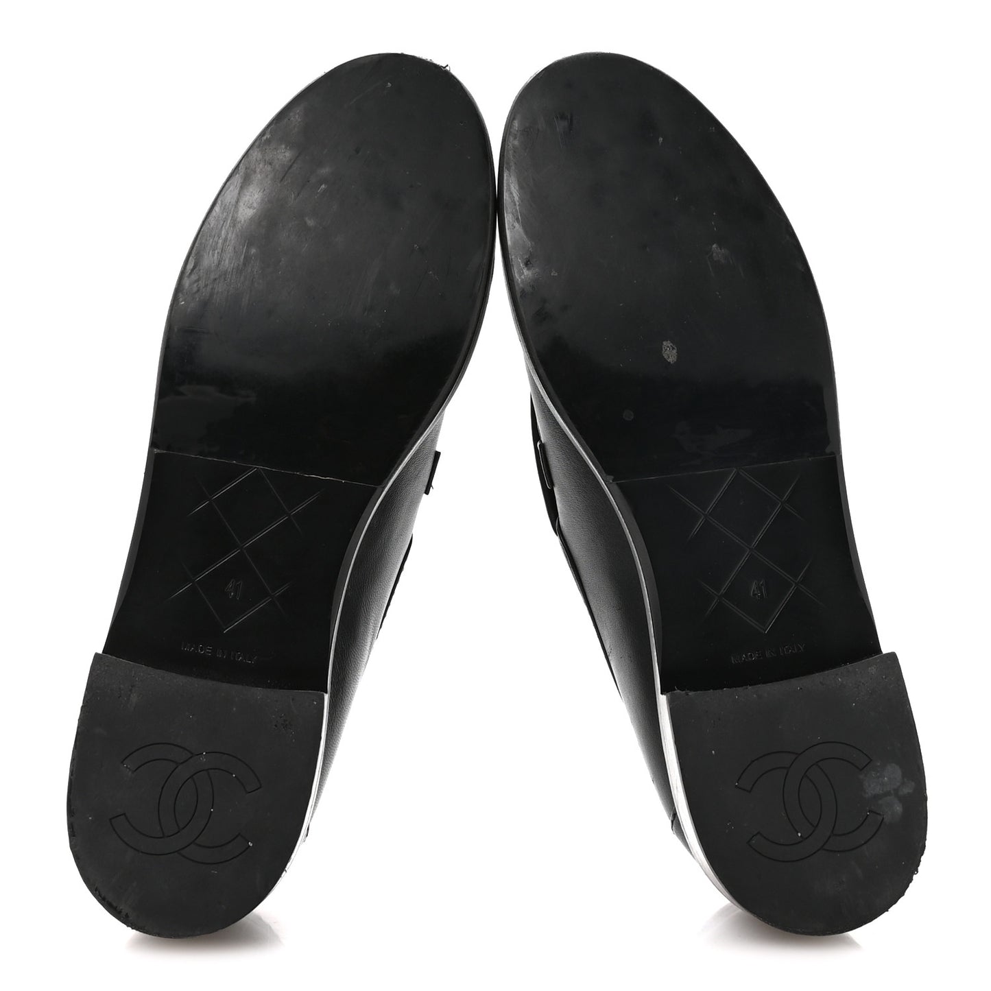 Lambskin Quilted CC Turnlock Loafers 41 Black