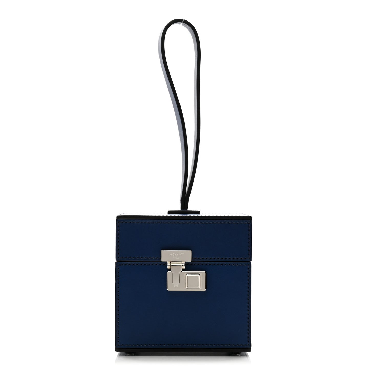 Calfskin Mini Vanity Case Clutch Dark Blue