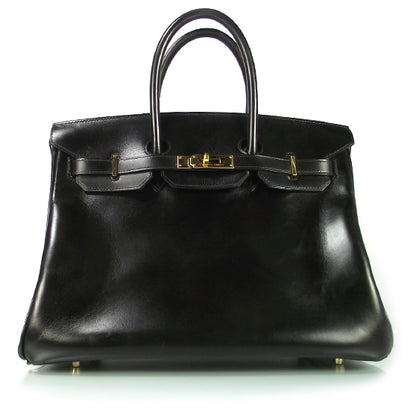 Hermes Box Calfskin Birkin 35 Black 1 of 11