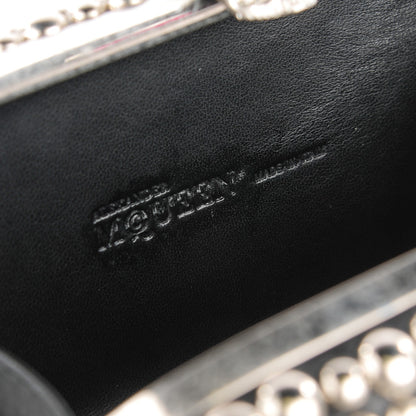 Alexander McQueen Nappa Studded Skull Box Clutch Black 7 of 8