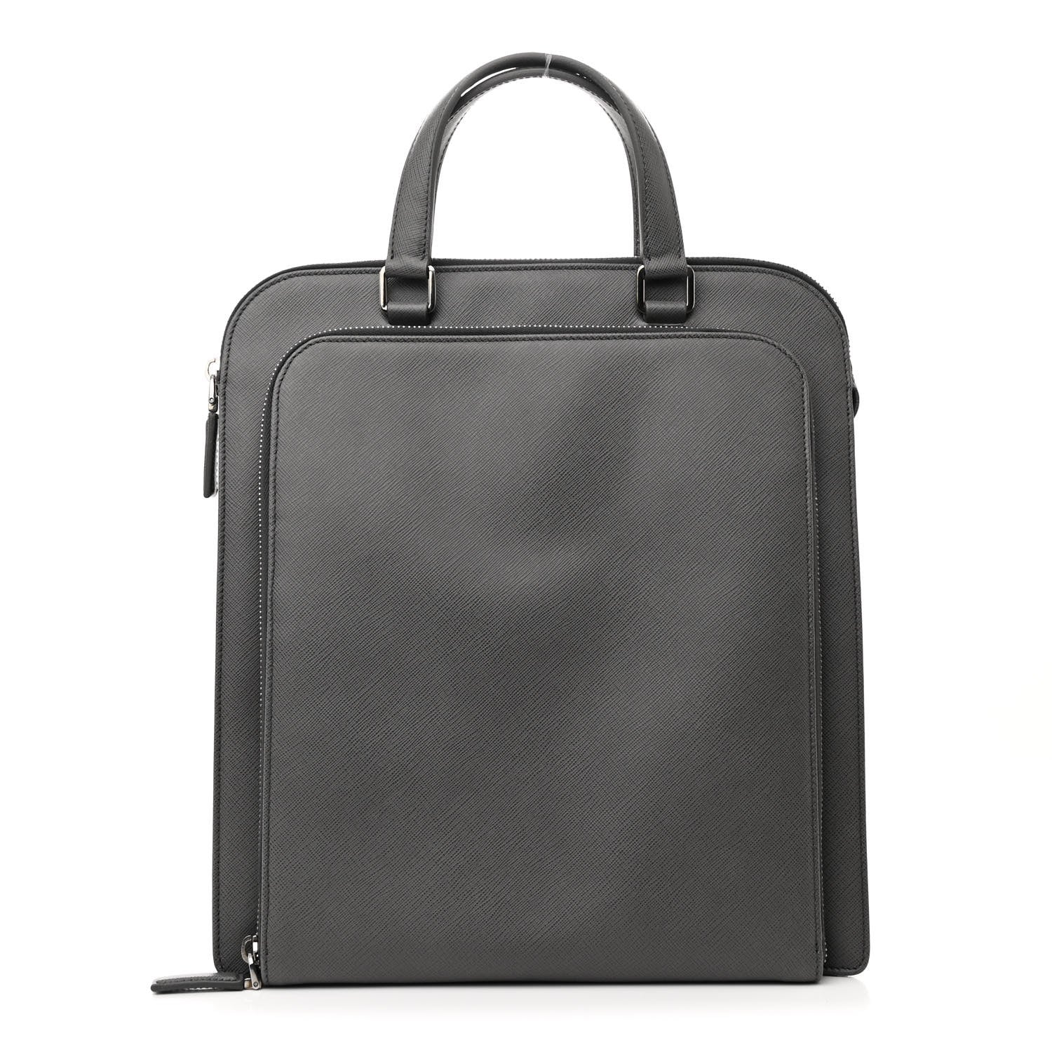 Prada Saffiano Travel Briefcase Mercurio 1 of 10