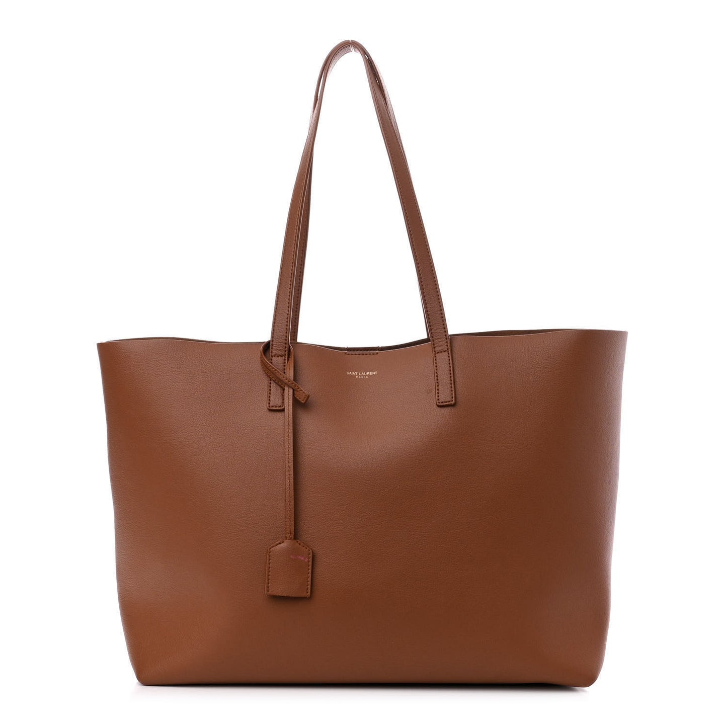 Calfskin Large Shopping Tote Dark Tan