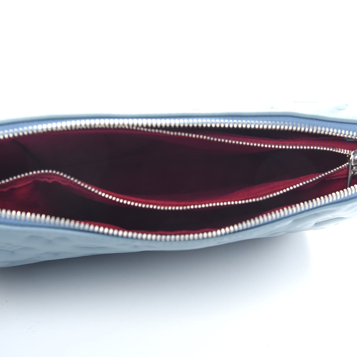 Lambskin Embossed Monogram Coussin PM Blue Glacier