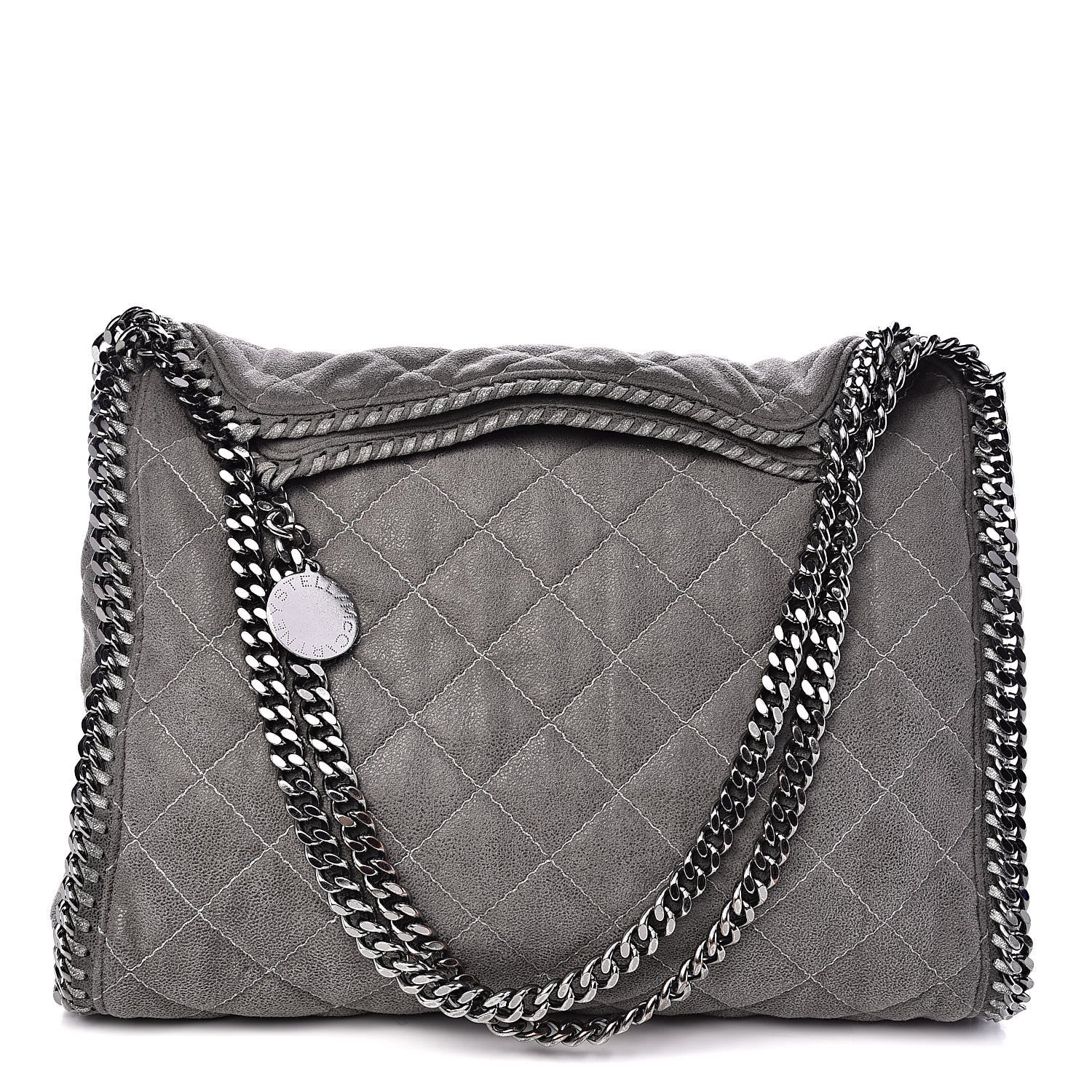 Stella McCartney Shaggy Deer Quilted Small Falabella Tote Grey 1 of 12
