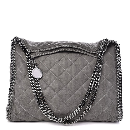 Stella McCartney Shaggy Deer Quilted Small Falabella Tote Grey 1 of 12