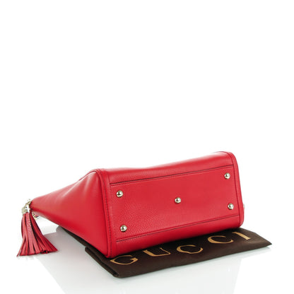 Gucci Pebbled Calfskin Small Soho Top Handle Bag Red 4 of 7