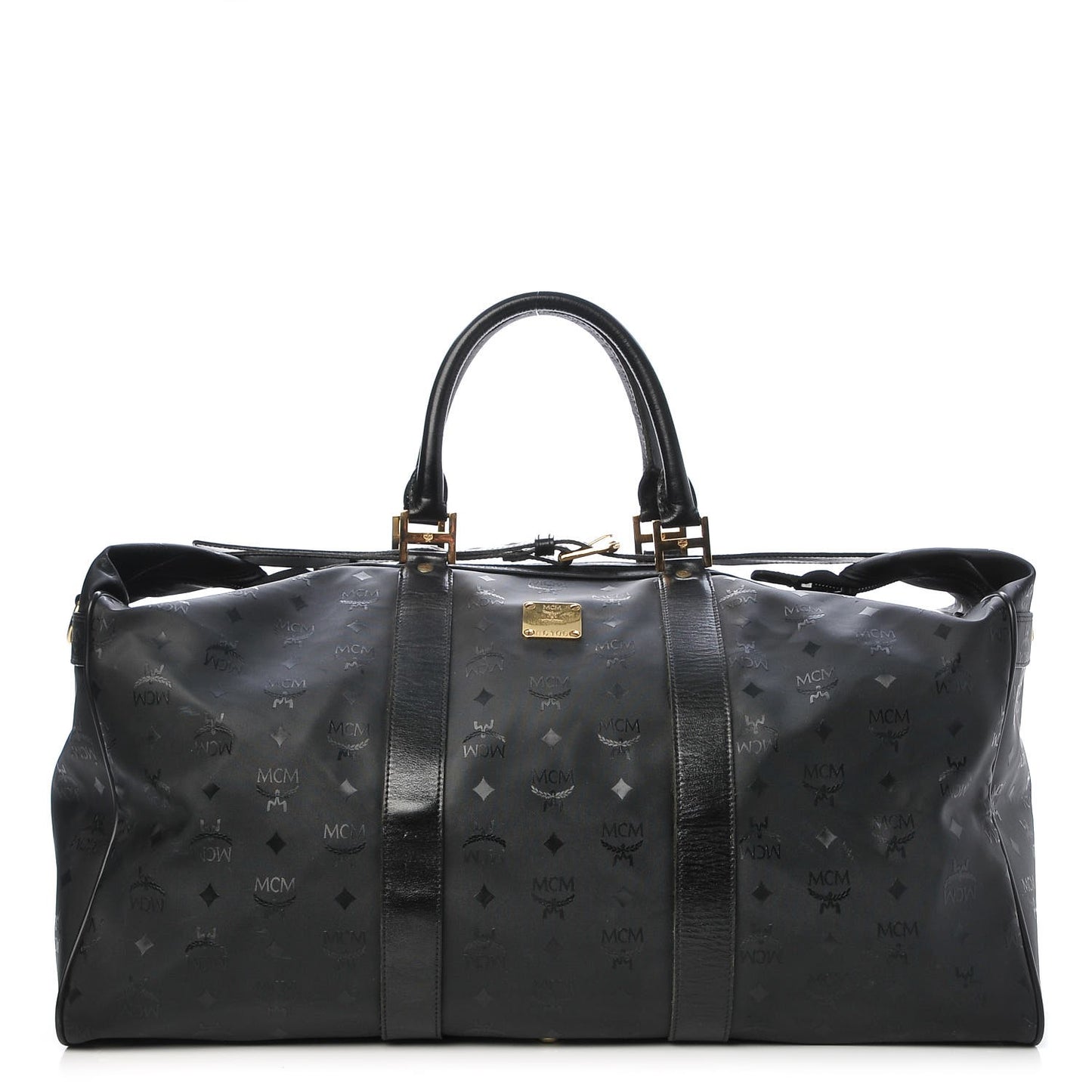 Monogram Coated Canvas Weekender Black