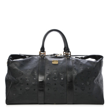 MCM Monogram Coated Canvas Weekender Black 1 of 11