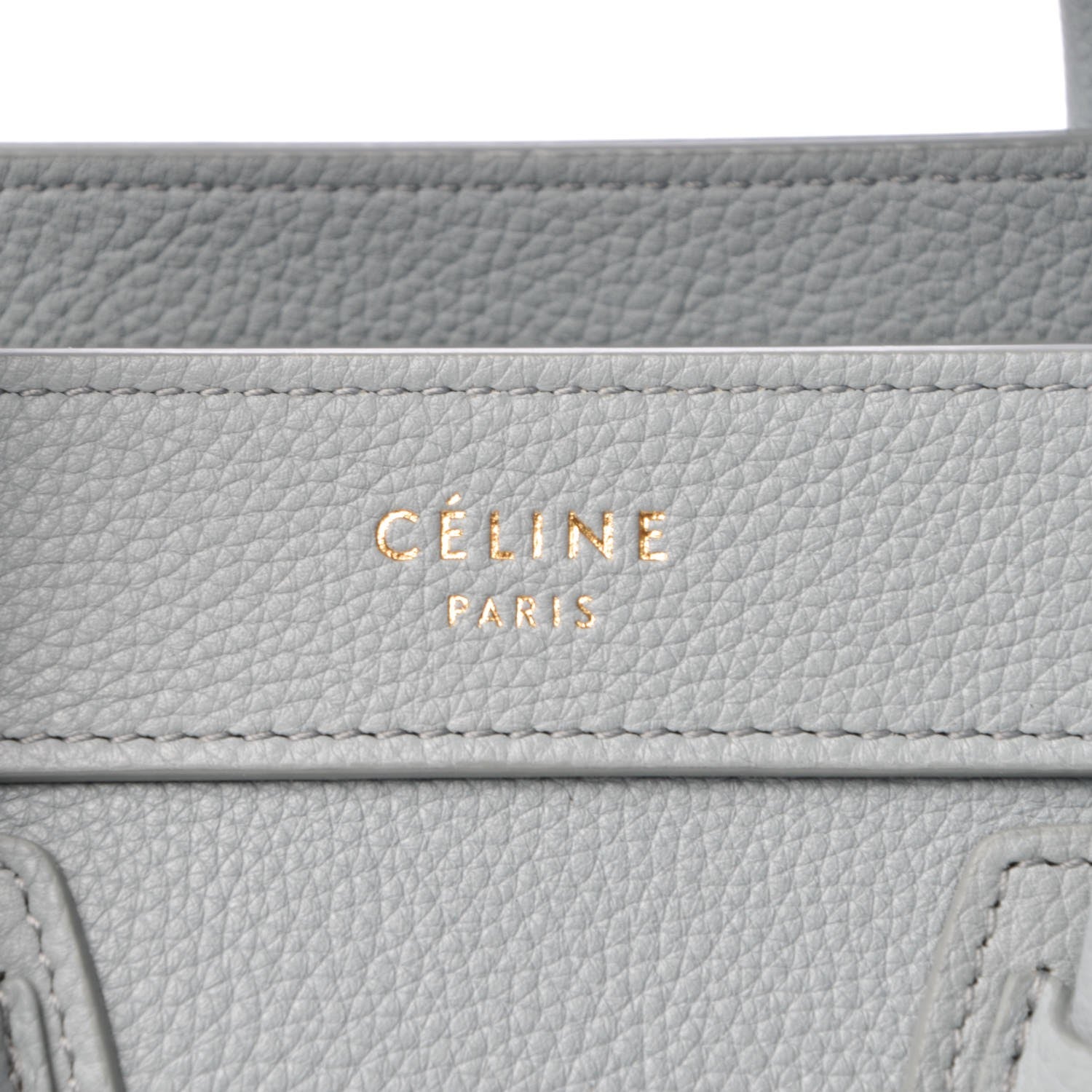 Celine Drummed Calfskin Nano Luggage Cloud 8 of 9