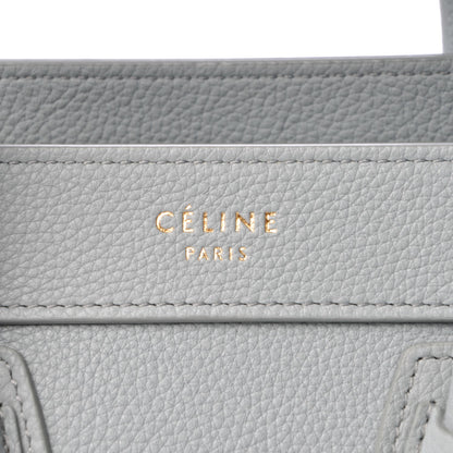 Celine Drummed Calfskin Nano Luggage Cloud 8 of 9