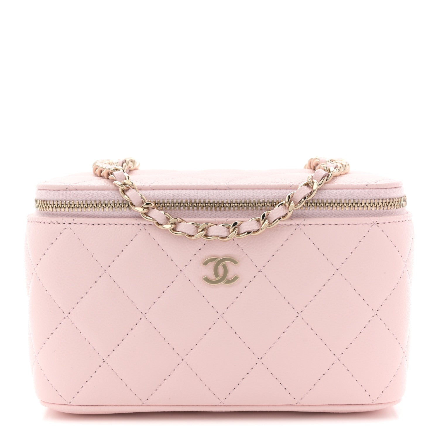 Chanel Caviar Quilted Small Vanity Case With Chain Light Pink 1 of 11