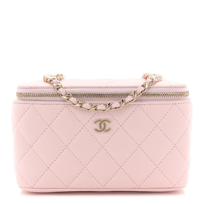 Chanel Caviar Quilted Small Vanity Case With Chain Light Pink 1 of 11