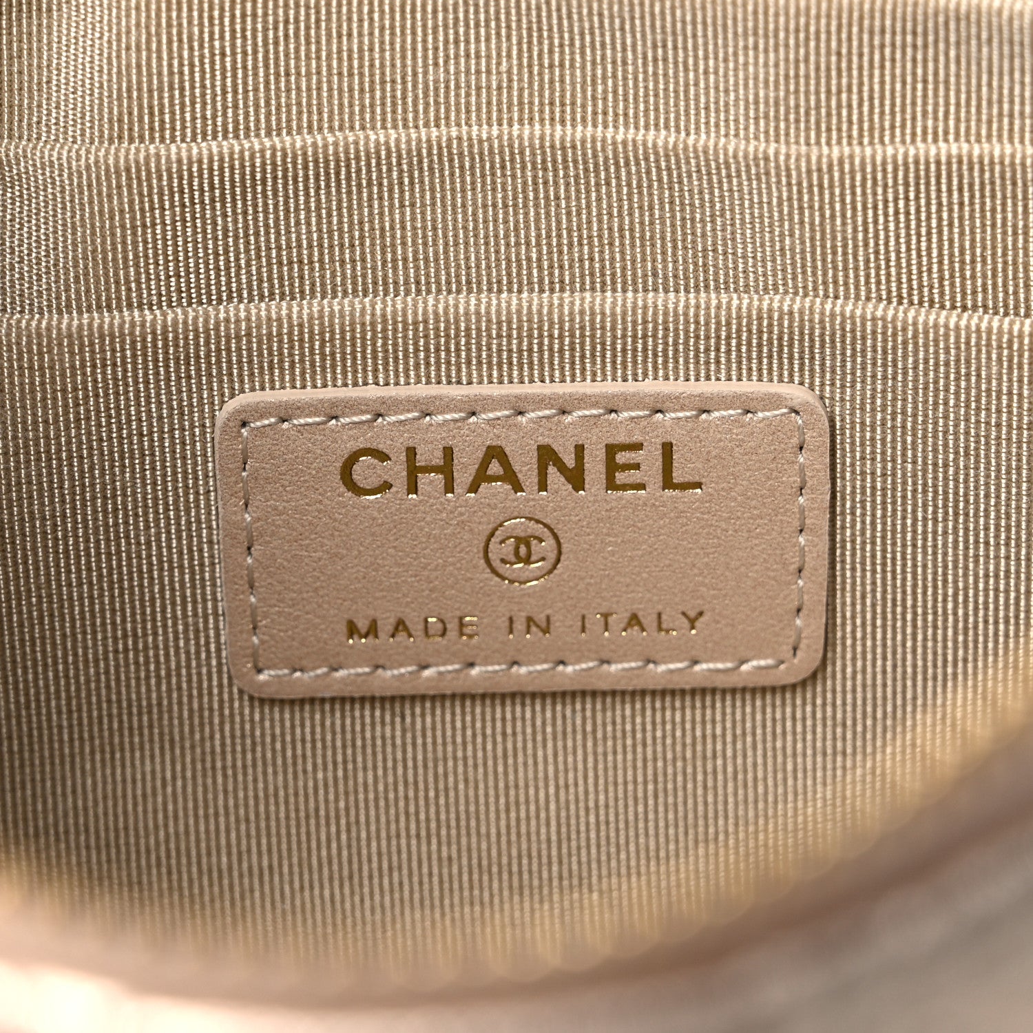 Chanel Metallic Lambskin Quilted Cosmetic Case Gold 6 of 8