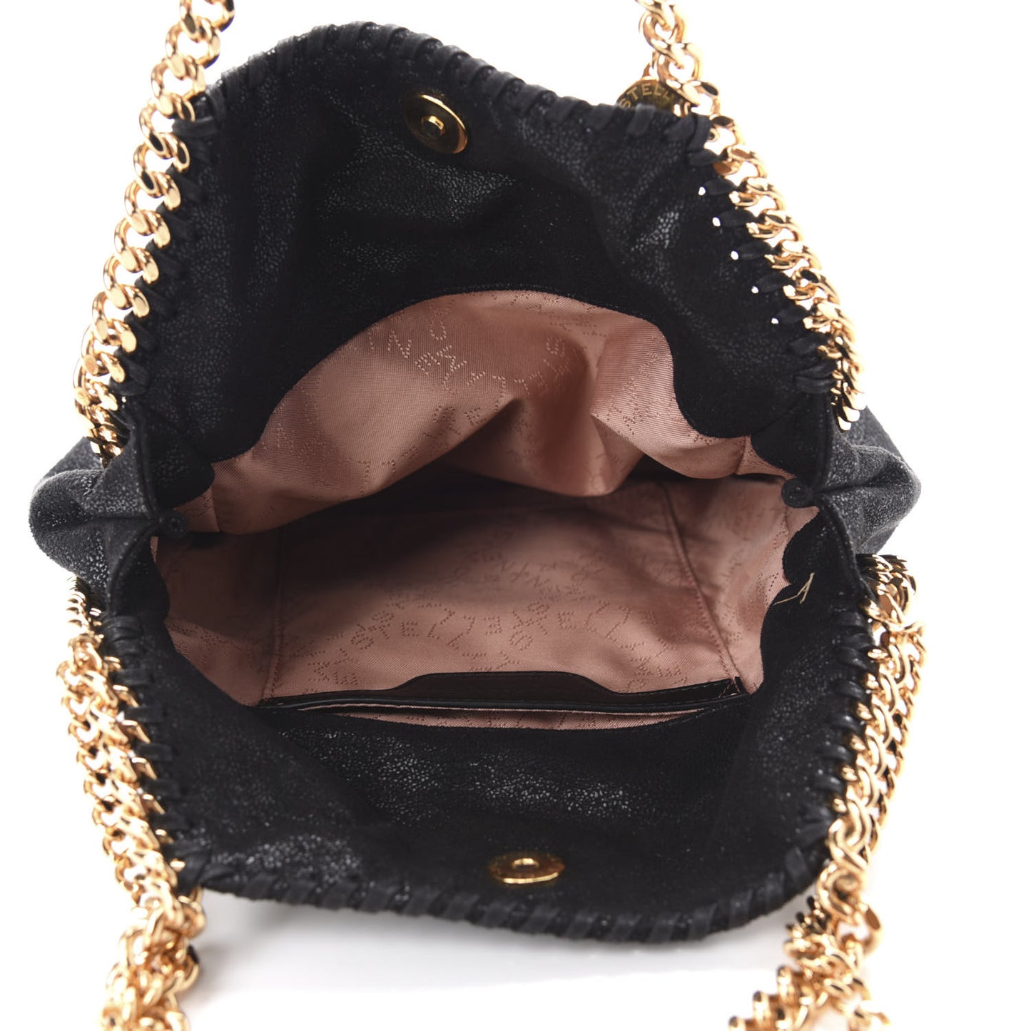 Shaggy Deer Mini Falabella Fold Over Tote Black