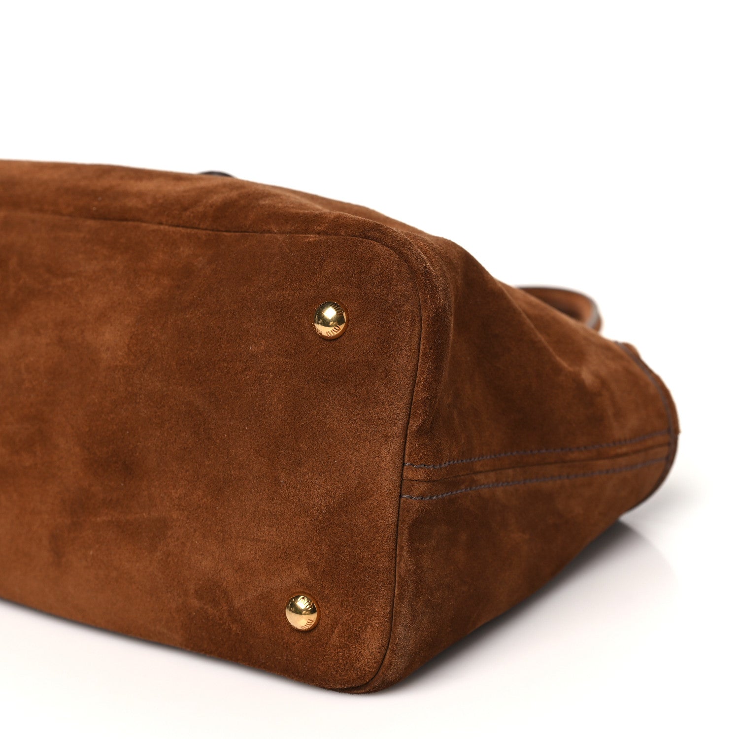 Miu Miu Camoscio Large Aventure Bag Oak 9 of 10