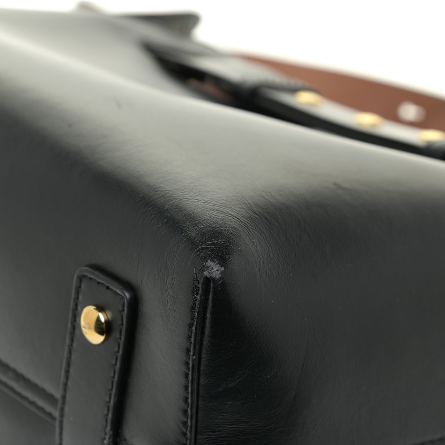 Burberry Soft Grain Calfskin Small Belt Bag Black Tan 11 of 22