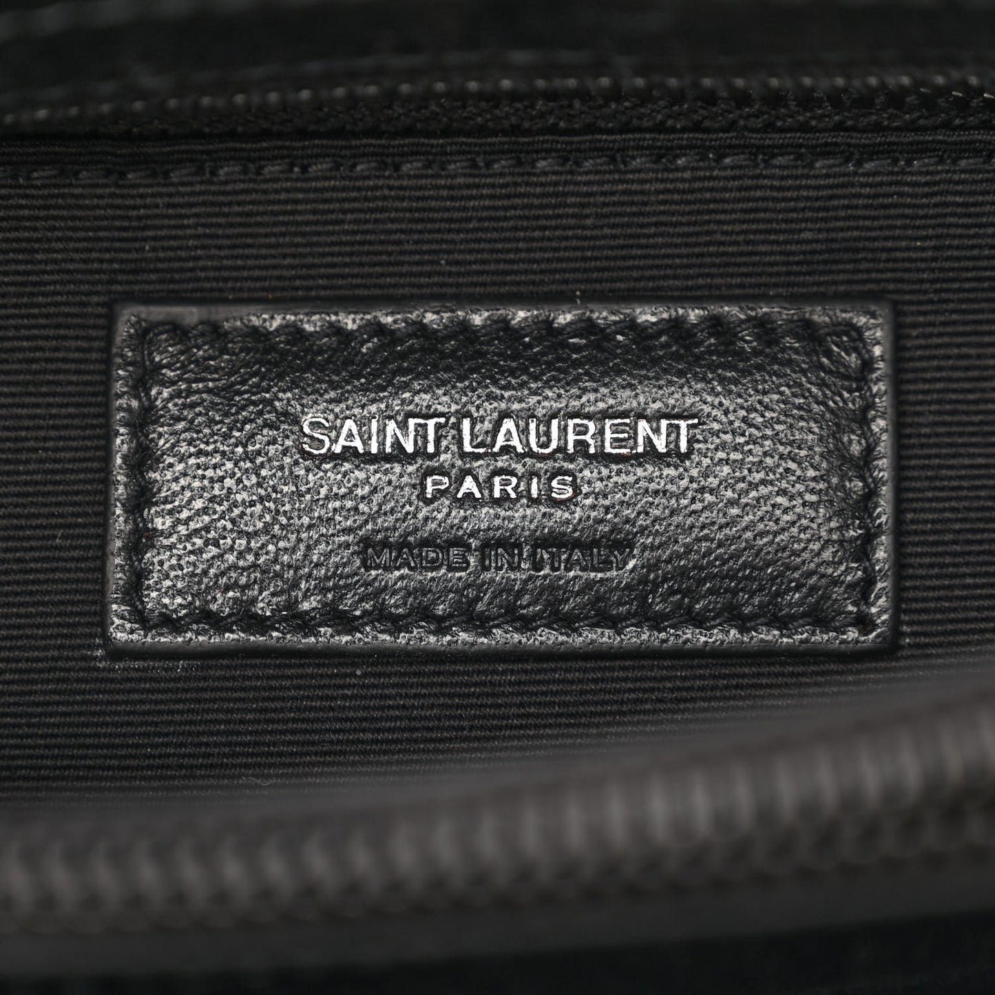 Calfskin Y Quilted Monogram Monochrome Medium Loulou Chain Satchel Black