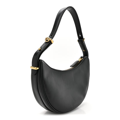 Prada Soft Calfskin Arque Shoulder Bag Black 2 of 10