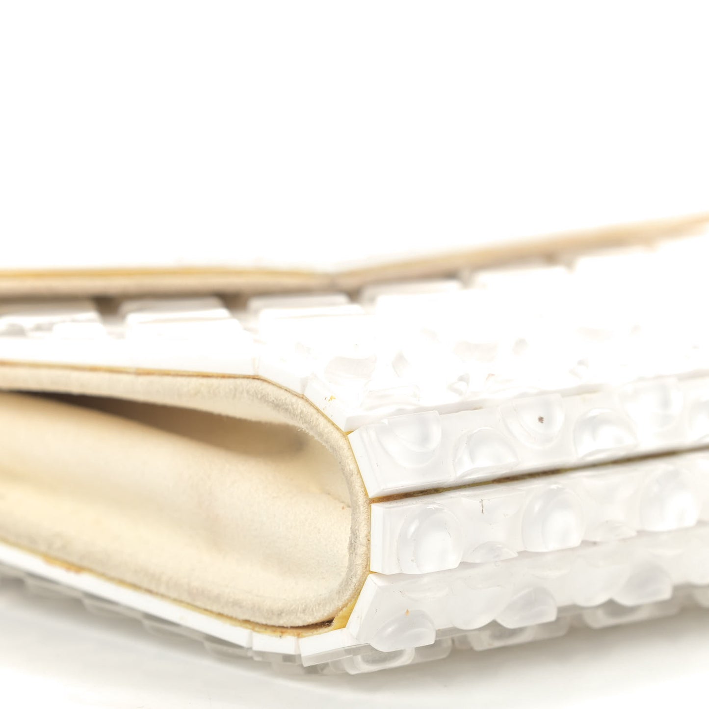 Acrylic Bubblewrap Candy Clutch White