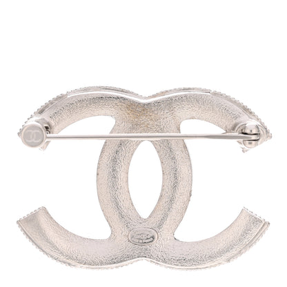 Chanel Baguette Crystal CC Brooch Silver 3 of 5