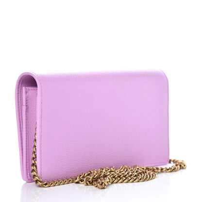 Gucci Calfskin Marquise Crystals Mini GG Chain Wallet Malva 3 of 8