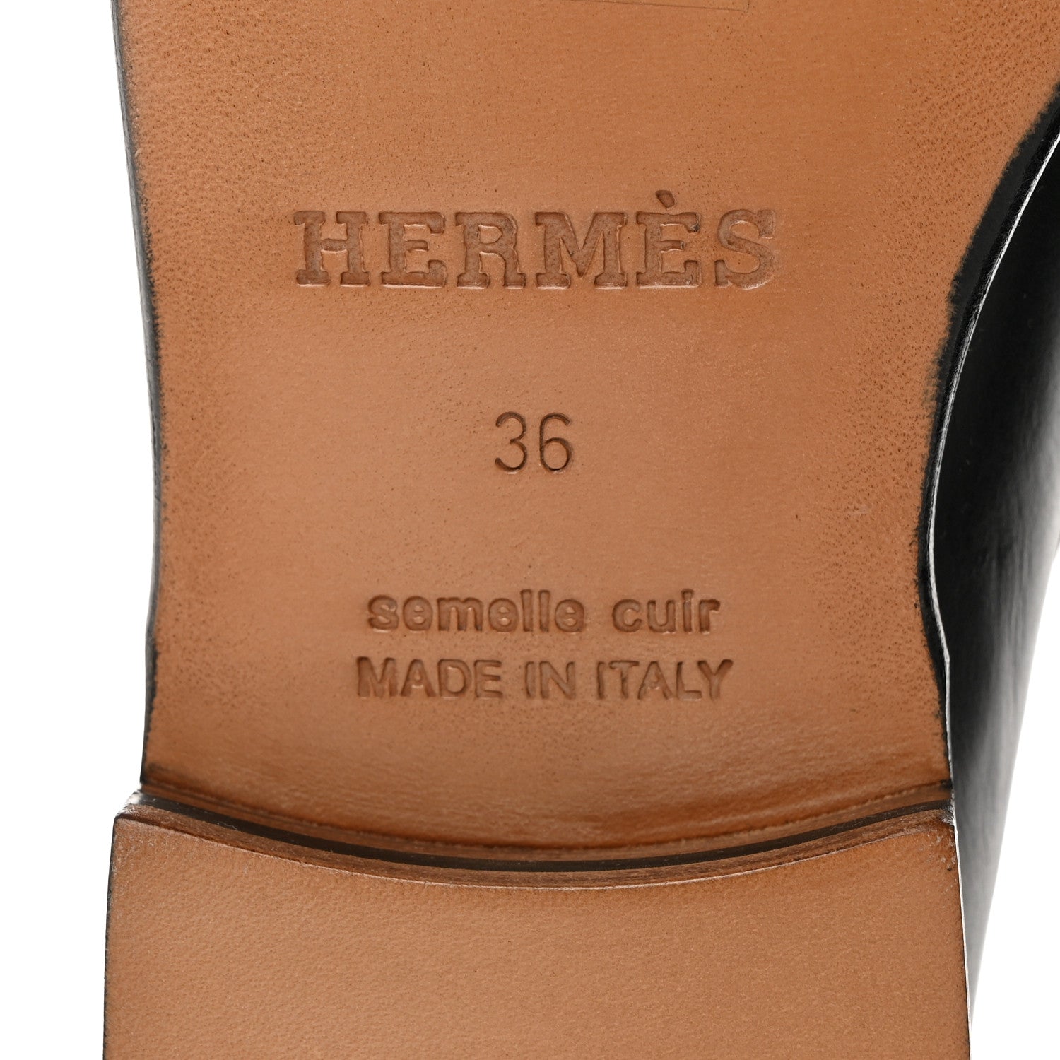 Hermes Calfskin Womens Kennedy Loafers 36 Black White 8 of 9