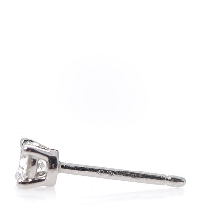 Tiffany Platinum Diamond .24ctw Solitaire Earrings 3 of 4