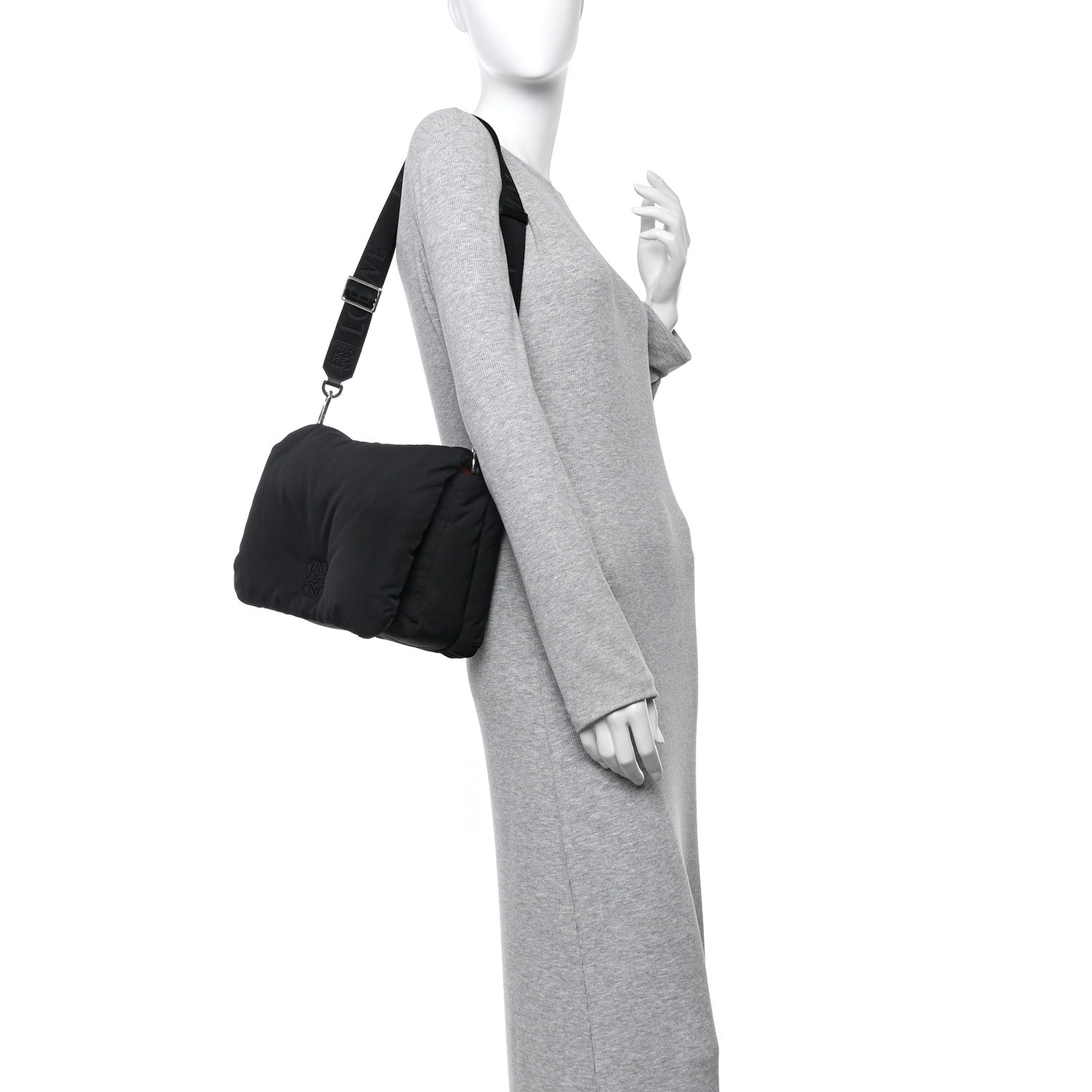 Loewe Nylon Medium Goya Puffer Bag Black 2 of 10