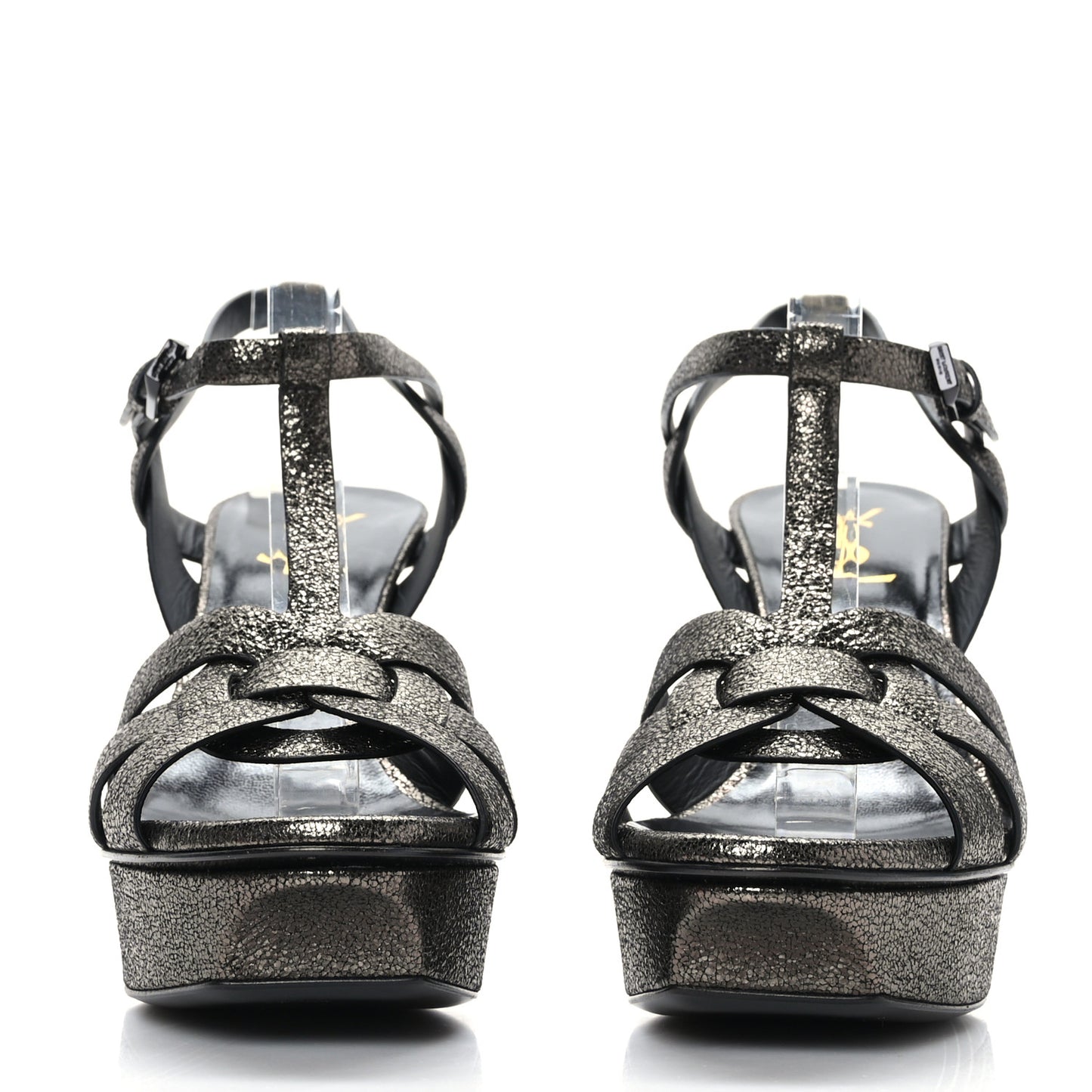 Tribute 75 Platform Sandals 38 Black Gunmetal