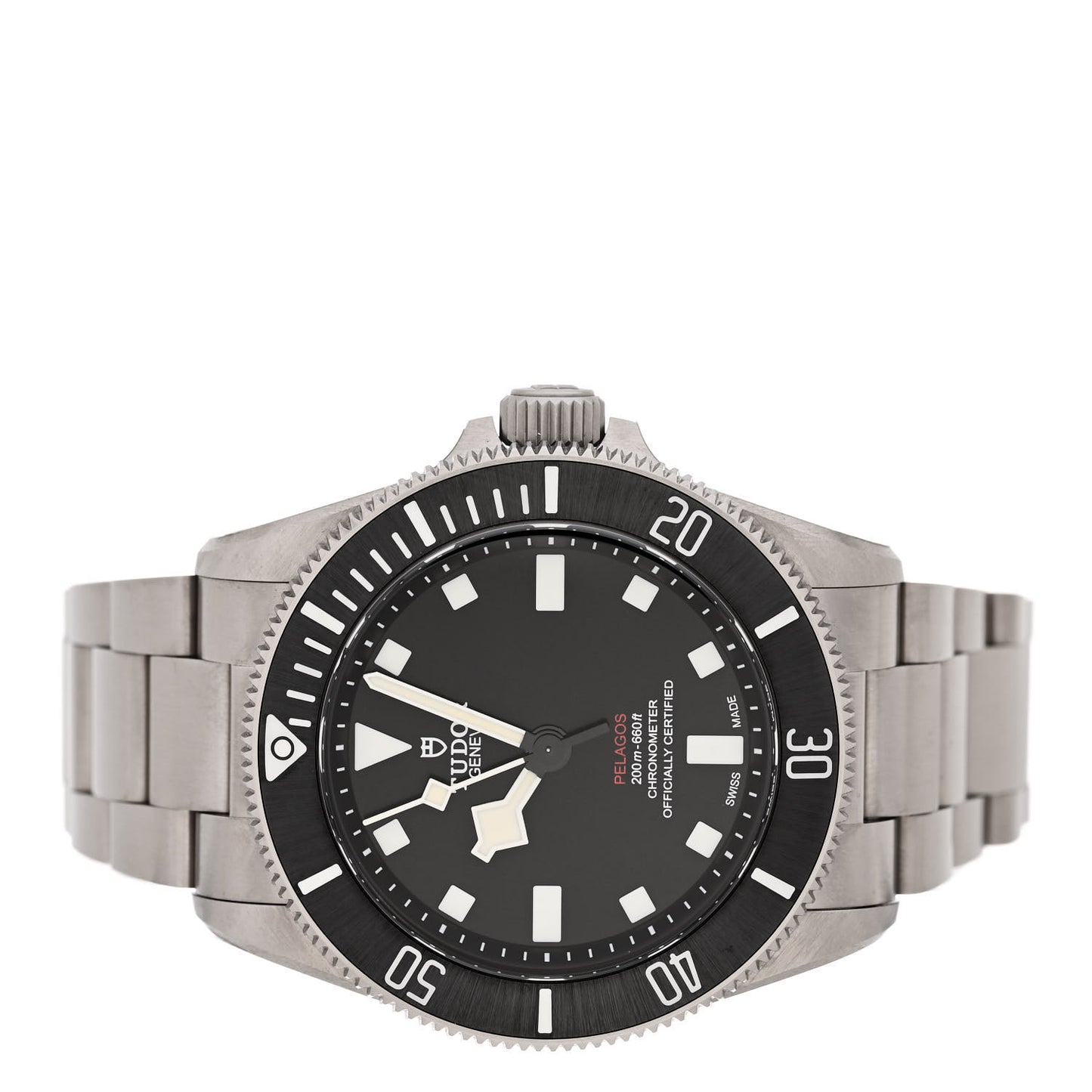 Titanium 39mm Pelagos Automatic Watch Black 25407N