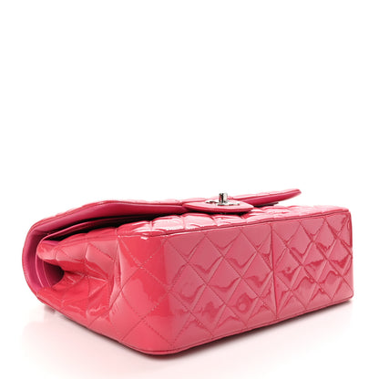 Chanel Patent Quilted Jumbo Double Flap Pink 6 of 19