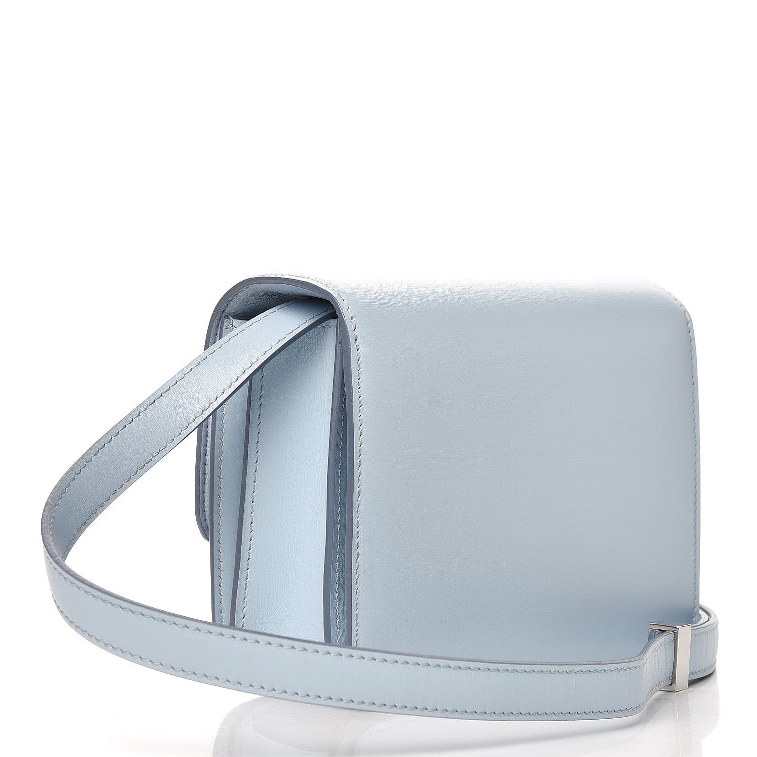 Celine Smooth Calfskin Small Classic Box Flap Bag Pale Blue 4 of 18
