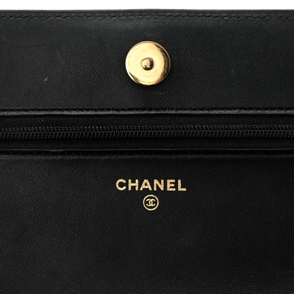 Chanel Lambskin Quilted Enamel Coco Casino Wallet On Chain WOC Black 6 of 15