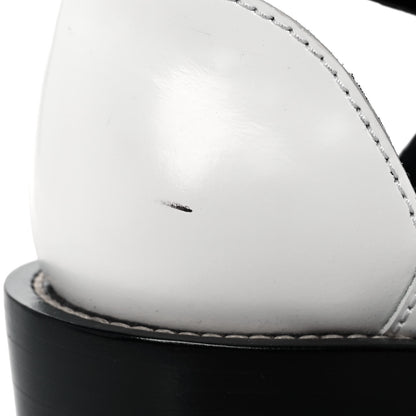 Balenciaga Brushed Calfskin Ceinture Ankle Boots 37 White 8 of 9