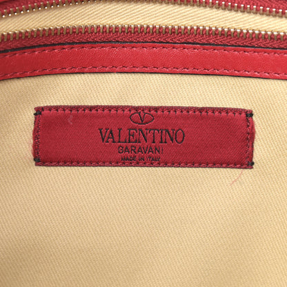 Valentino Garavani Vitello Rockstud Double Handle Tote Red 9 of 11