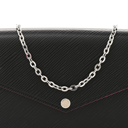 Louis Vuitton Epi Pochette Felicie Black Hot Pink 9 of 11