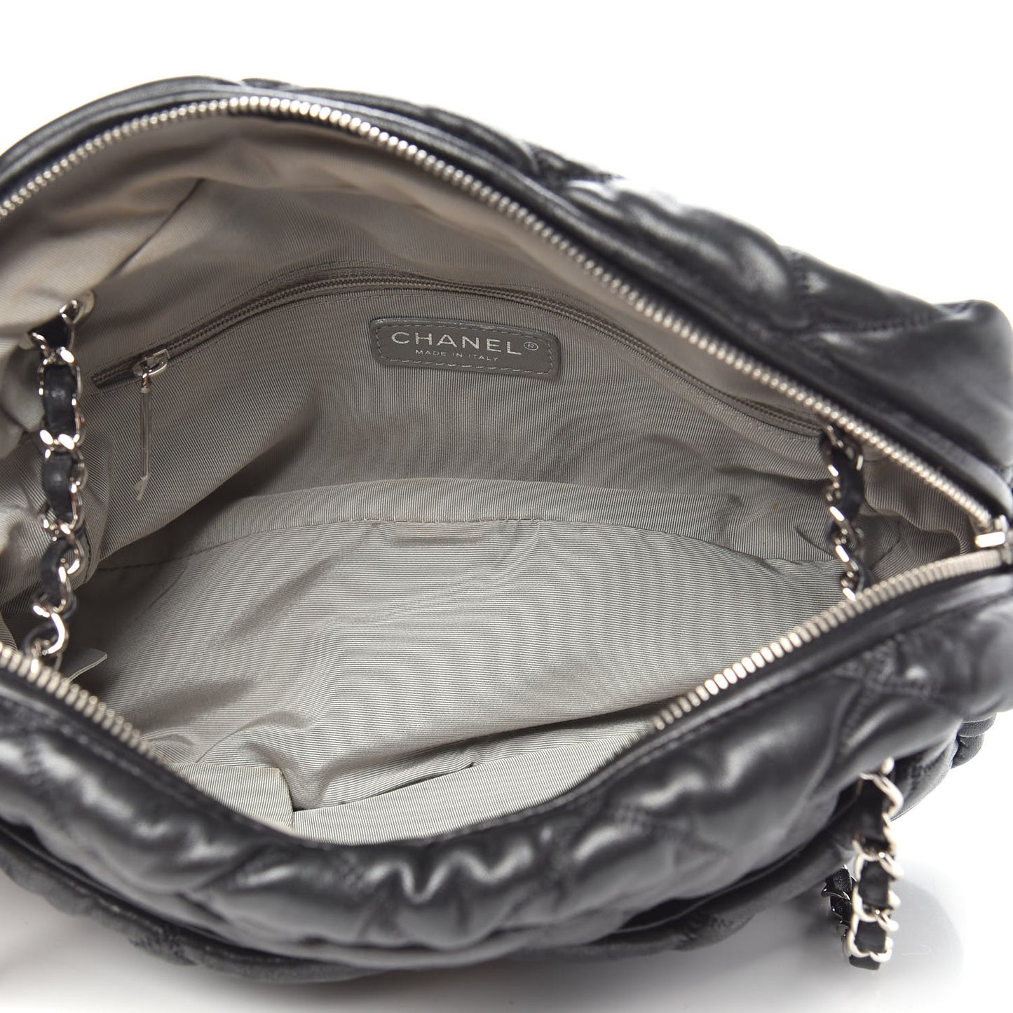 Lambskin Bubble Quilt Camera Case Black