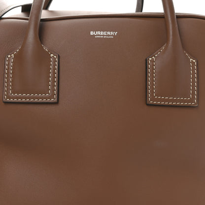 Burberry Smooth Calfskin Medium Cube Bowling Bag Malt Brown 7 of 9