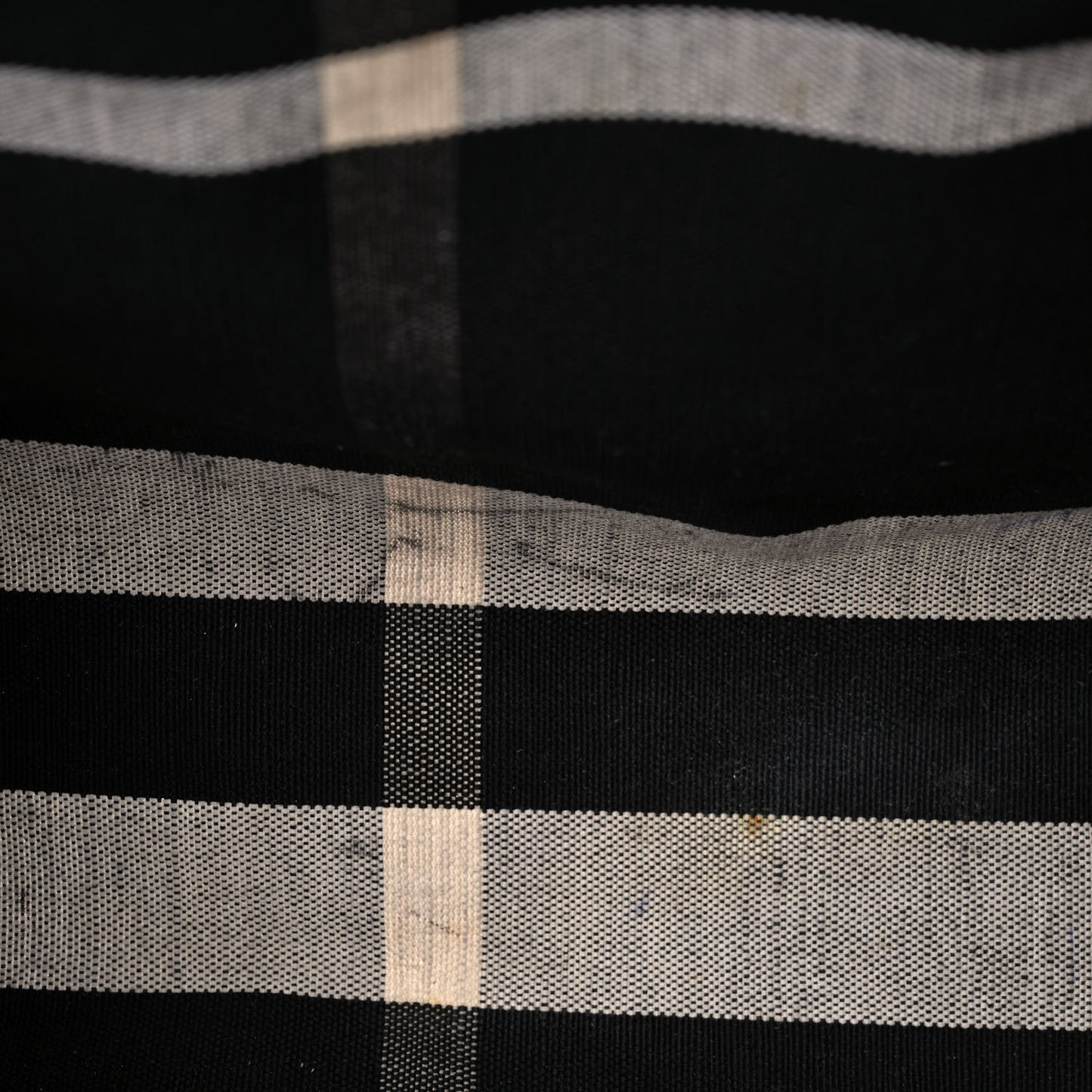 Coated Canvas Mega Check Medium Doodle Tote Black White
