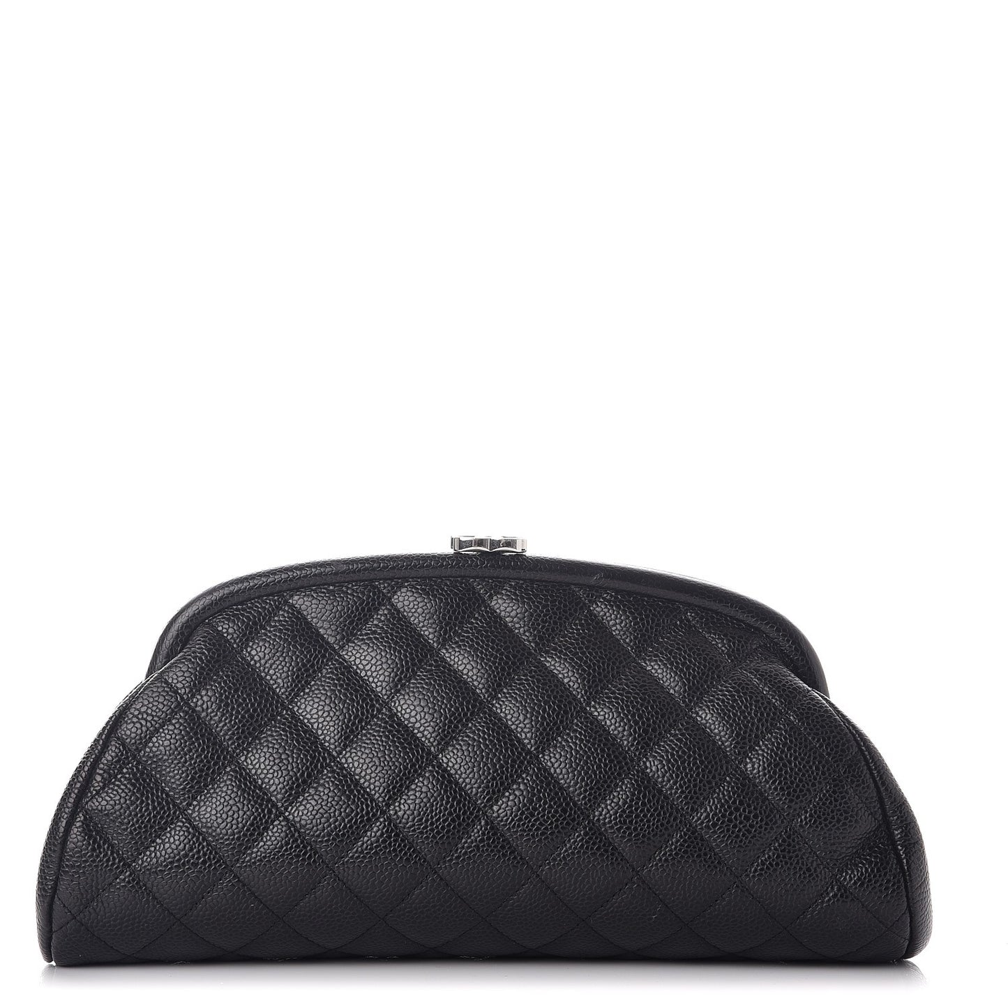 Caviar Quilted Timeless Clutch Black