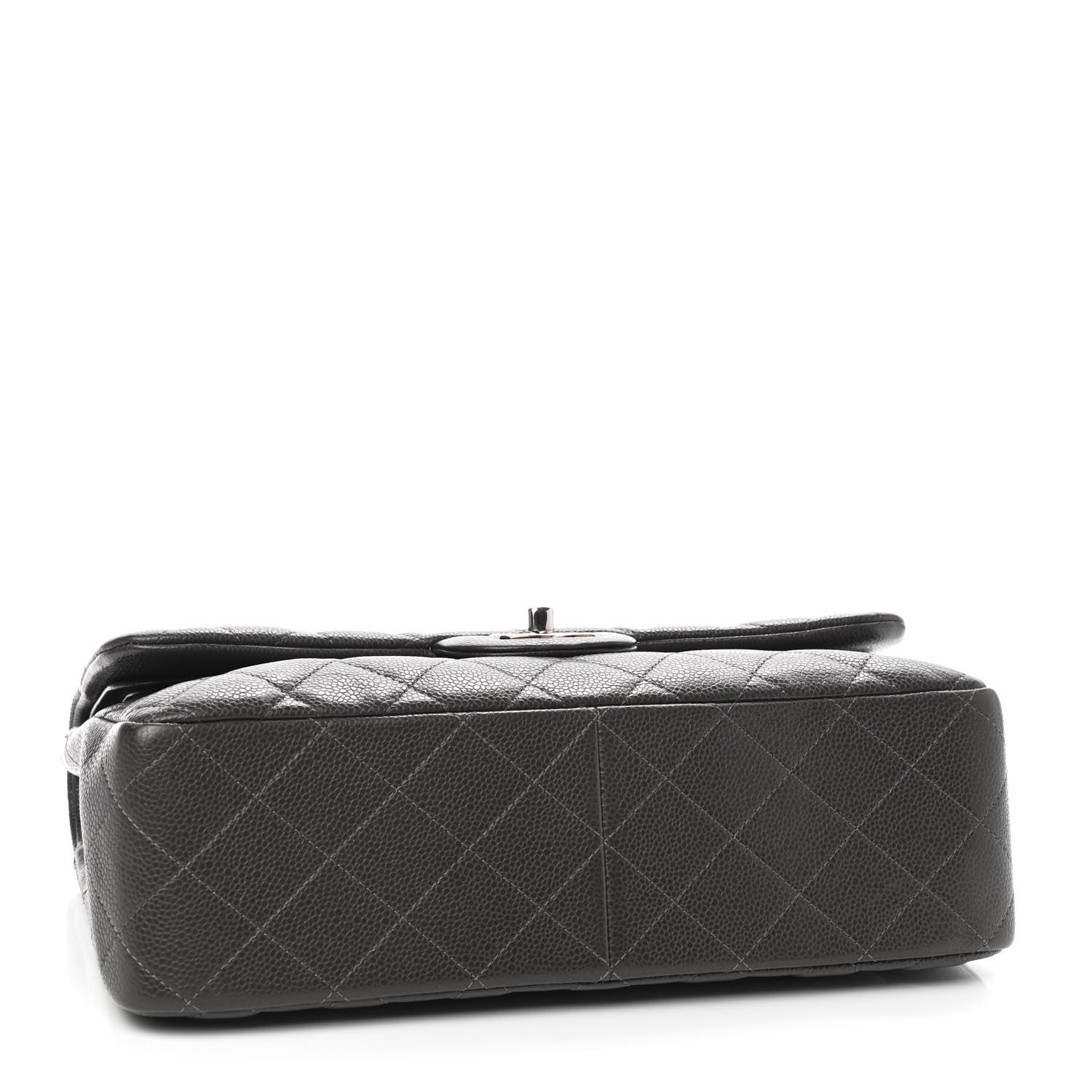 Chanel Caviar Quilted Jumbo Double Flap Dark Grey 4 of 12