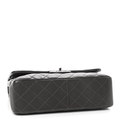 Chanel Caviar Quilted Jumbo Double Flap Dark Grey 4 of 12