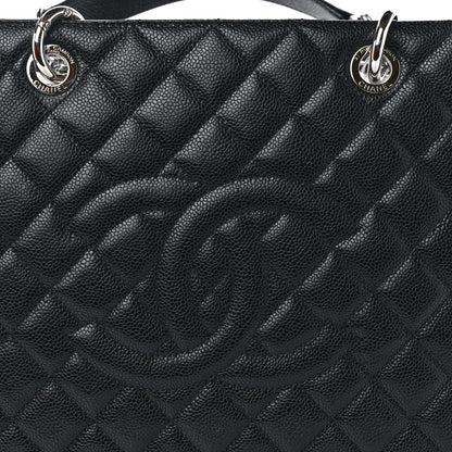 Chanel Caviar Quilted XL Grand Shopping Tote GST Black 8 of 11