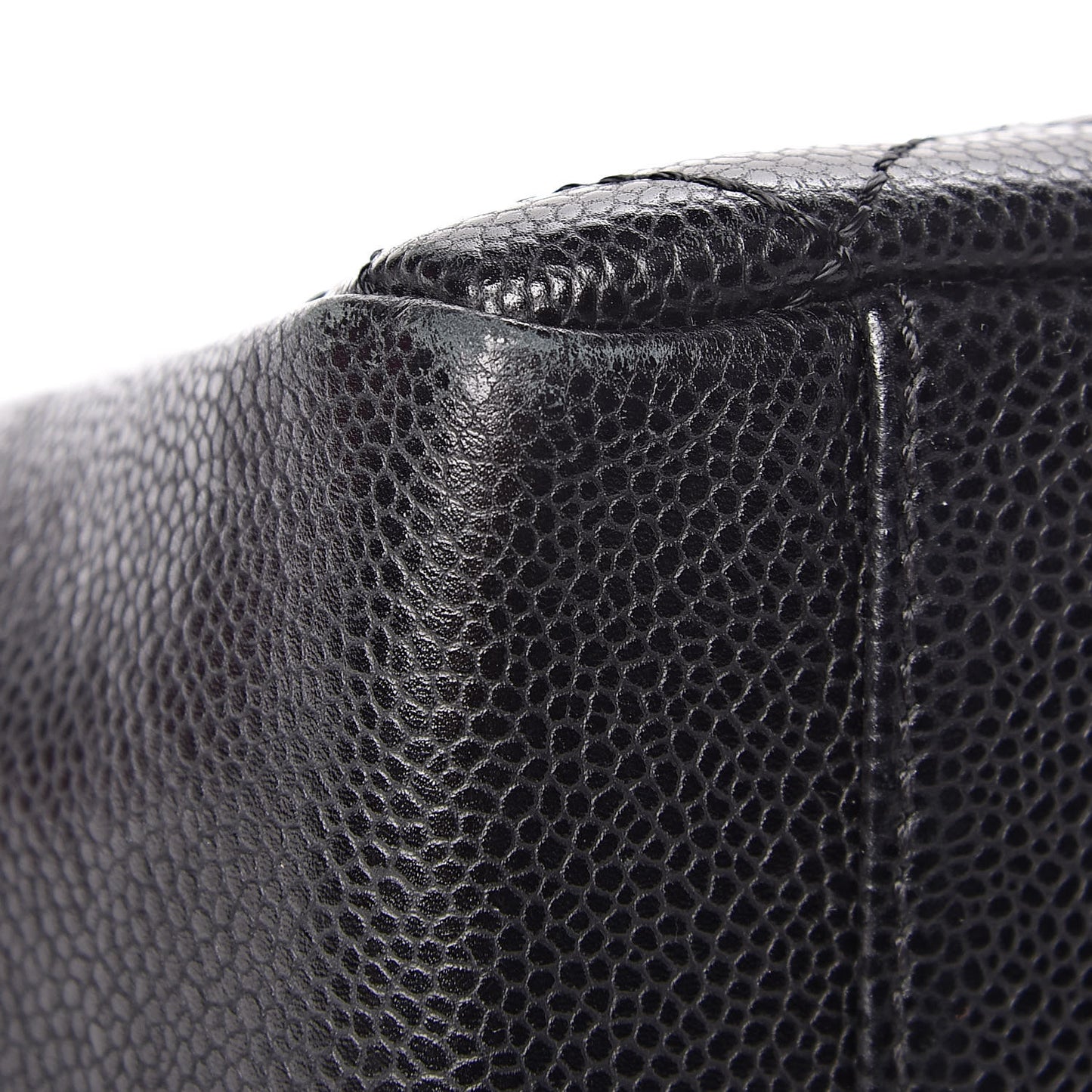 Caviar Quilted Grand Shopping Tote GST Black