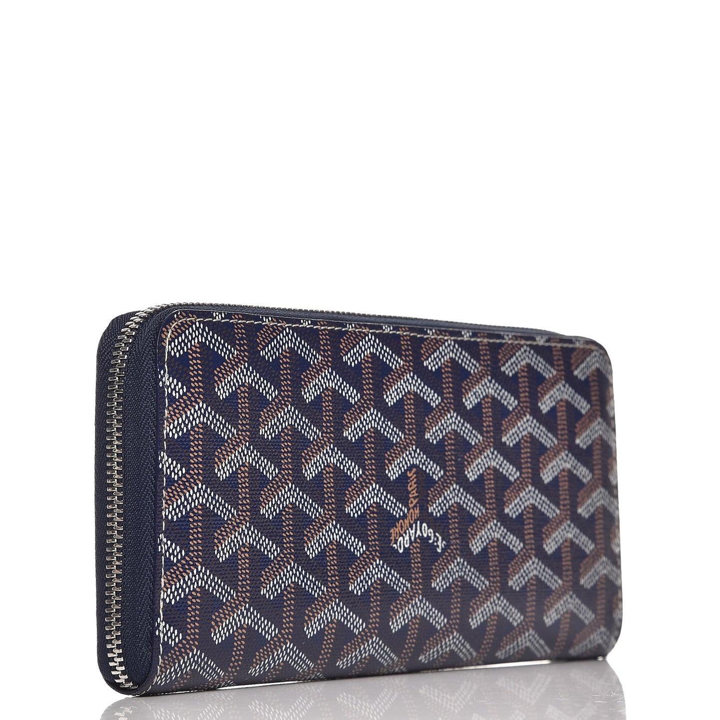 Goyardine Matignon Zip Around GM Wallet Navy