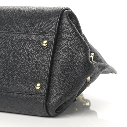 Salvatore Ferragamo Calfskin Sofia Shoulder Bag Black 10 of 16
