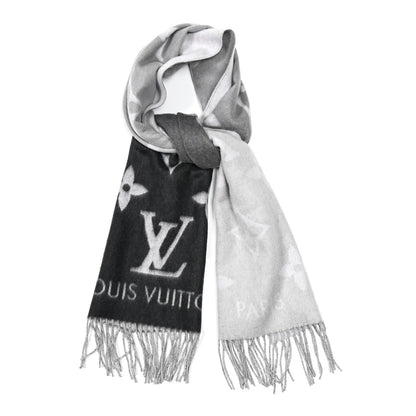Louis Vuitton Cashmere Monogram Reykjavik Scarf Black 1 of 5